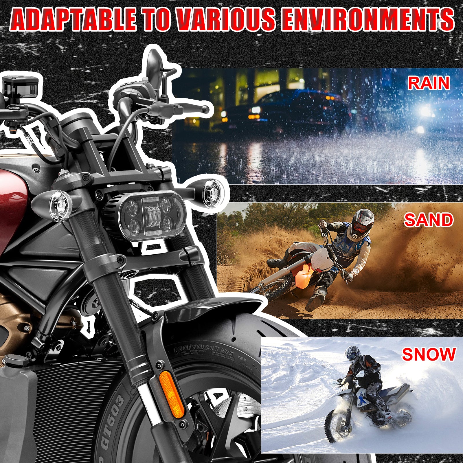 LED Headlight with DRL & Turn Signals for Sportster S RH1250S — Sunpie