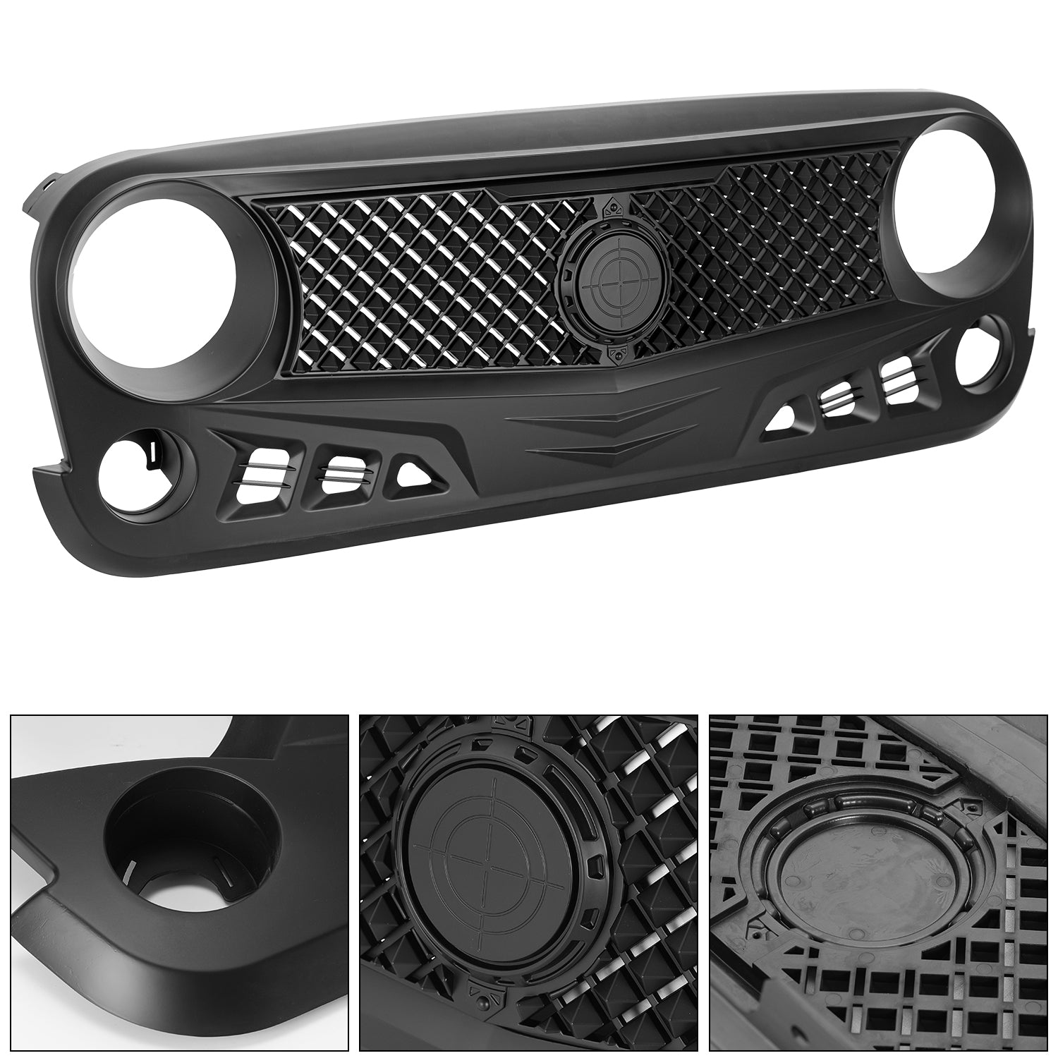 Aggressive Siege Style Grille for Jeep Wrangler JK JKU 2-4 Door (07–18)