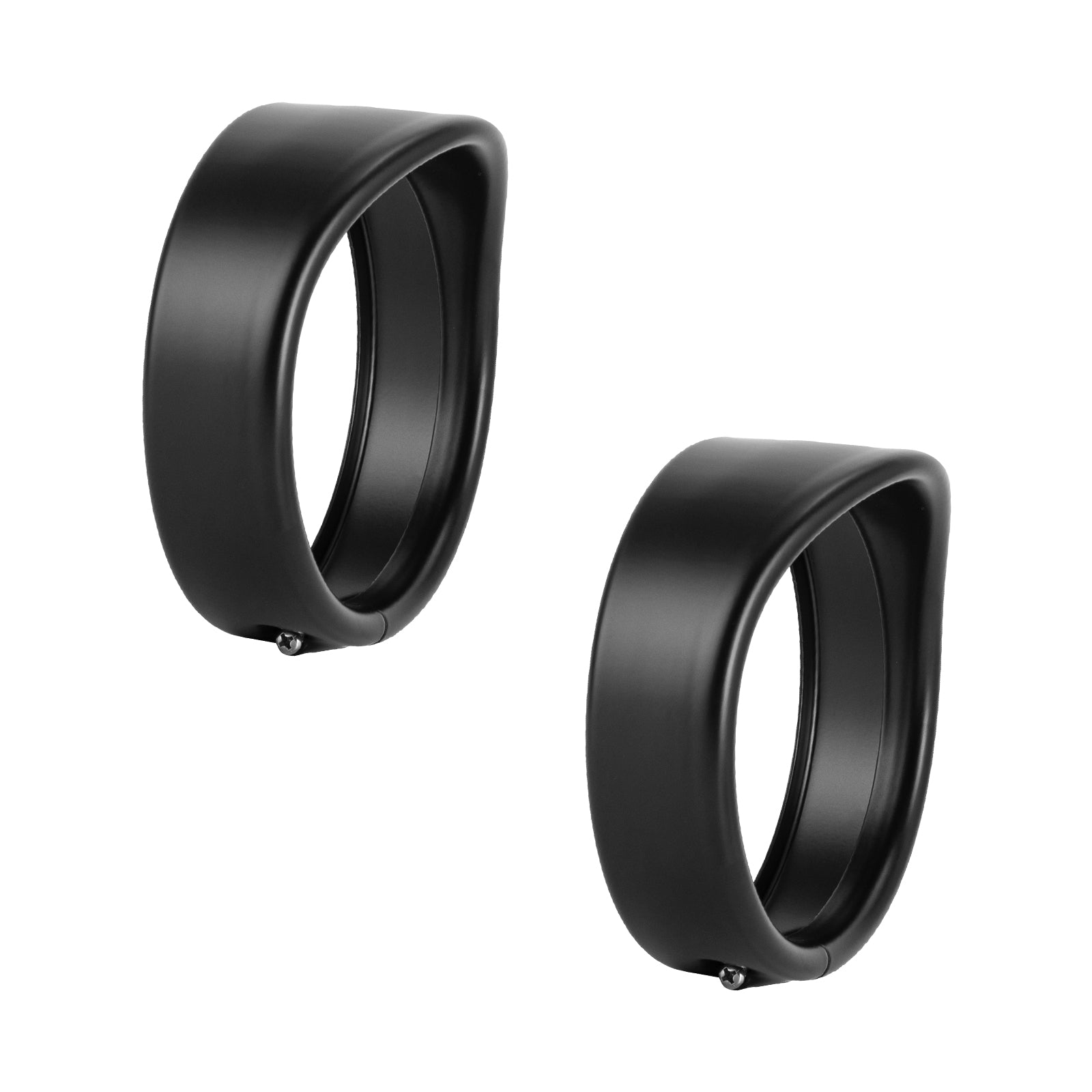 4.5" Auxiliary Passing Light Trim Ring Bezel for Harley-Davidson Touring Models (2PCS) in Gloss Black Finish