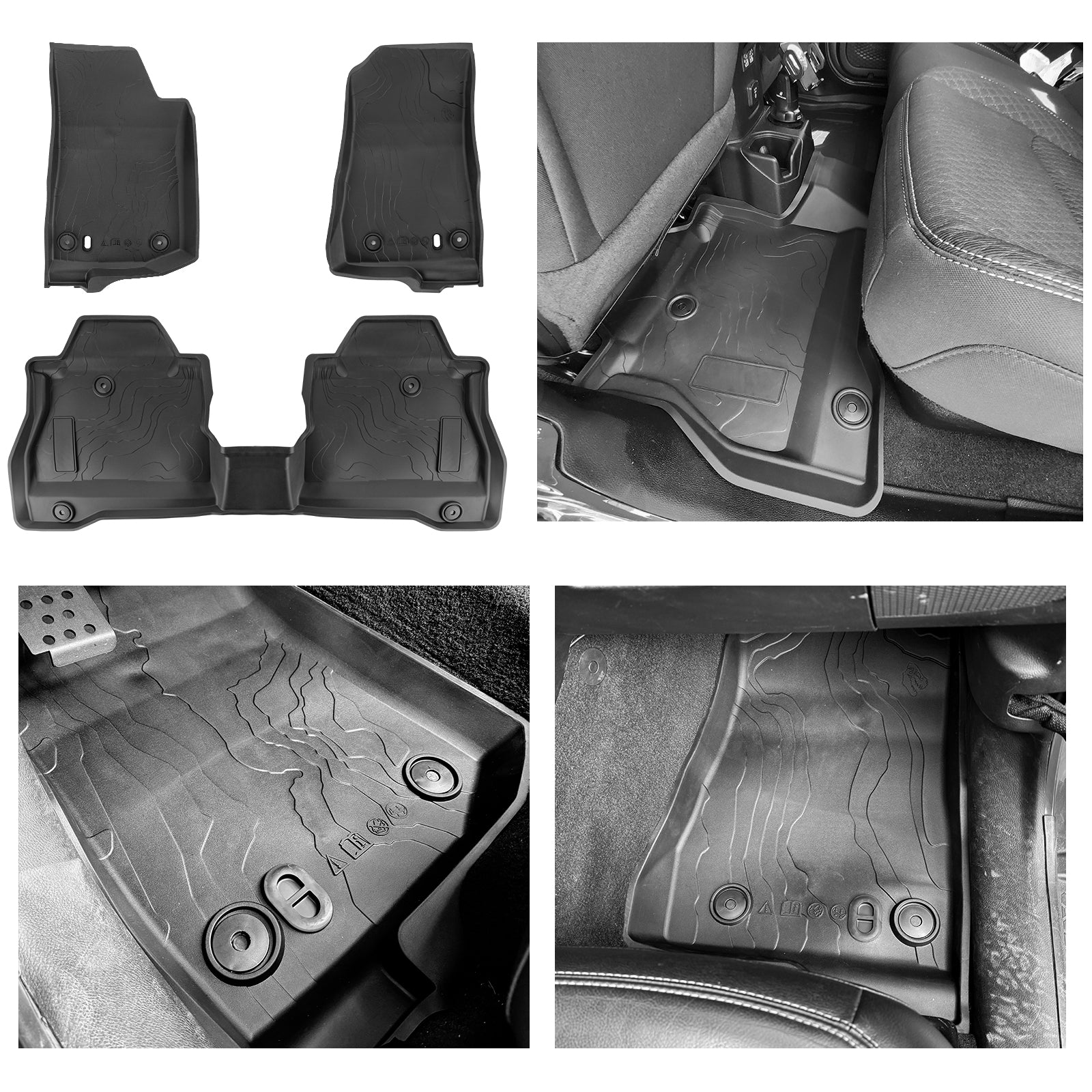 2019-2026 Jeep Gladiator JT TPE Front & Rear Floor Mats