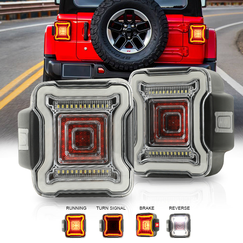 Jeep Tunnel LED Tail Lights for 2018-2026 Jeep Wrangler 4xe JL/JLU (2pcs/set)