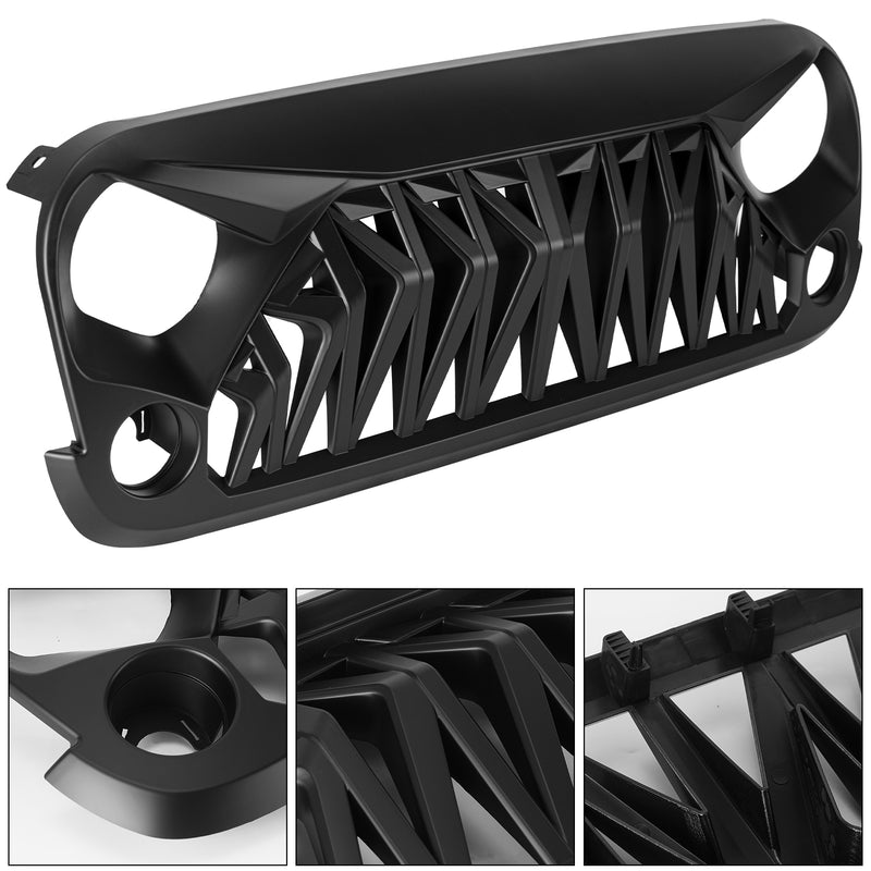 Jeep Wrangler JK/JKU Grilles Black/Red/White ABS Mustang