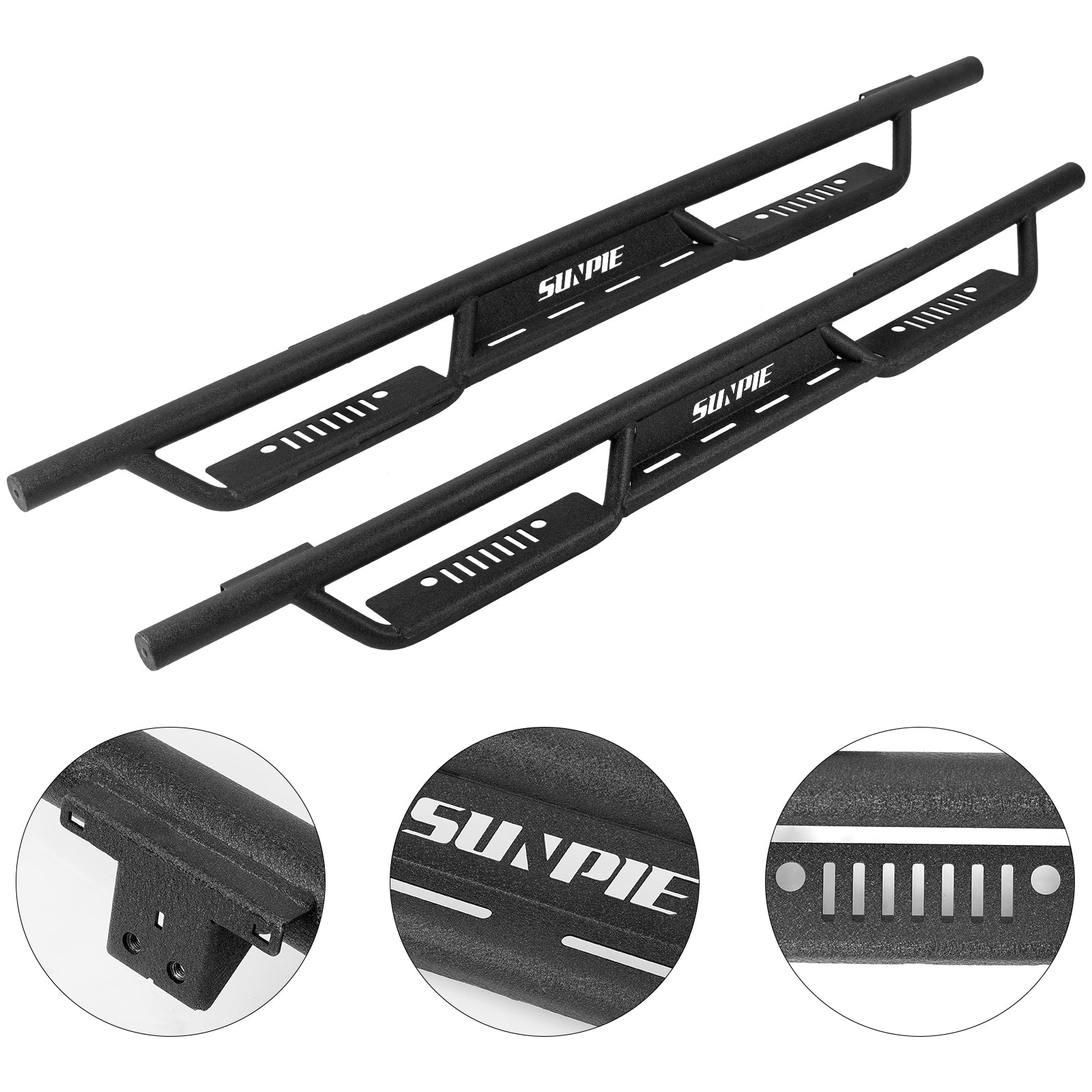 Entry-Level Running Boards for 2019-2026 Jeep Gladiator JT, Bolt-On Side Steps Nerf Bars