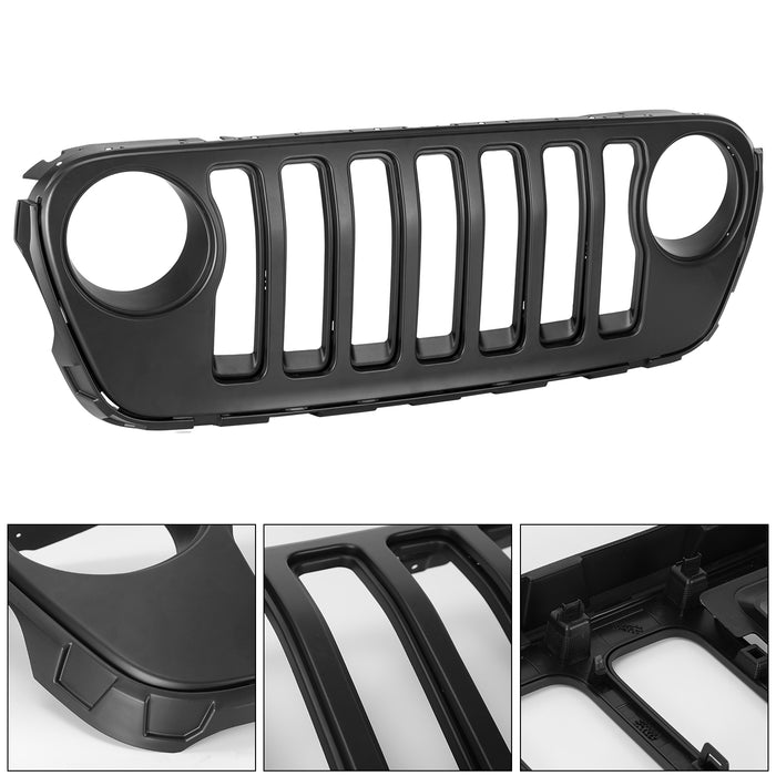 Jeep Grille Stripes Vertical ABS Plastic OEM Version for 2018-2024 Jeep Wrangler JL/JLU and Jeep Gladiator