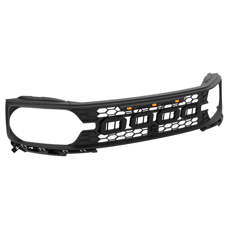 Custom Matte Front Grille with Amber LED Lights Compatible with 2020-2026 Bronco Sport