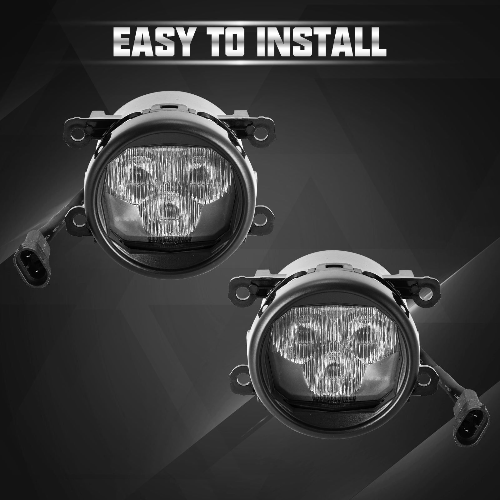 Round LED Fog Lights for 2021-2026 Ford Bronco – OEM Style Front Bumper Fog Lamps (Pair)