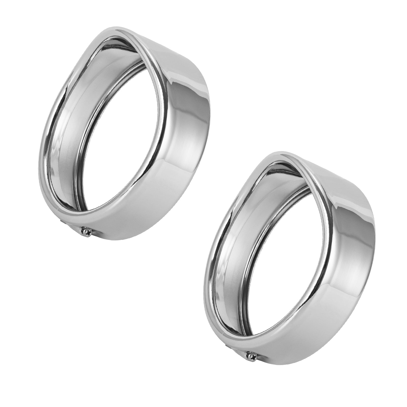 4.5" Auxiliary Passing Light Trim Ring Bezel for Harley-Davidson Touring Models (2PCS) in chrome finish
