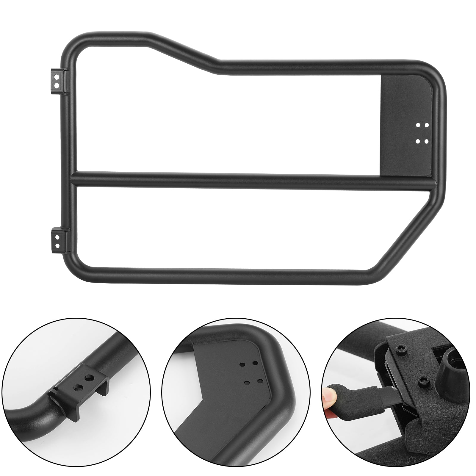 Ford Bronco Carbon Steel Matte Surface Tube Doors for 2021-2026 Ford Bronco 2-Door (2PCS)