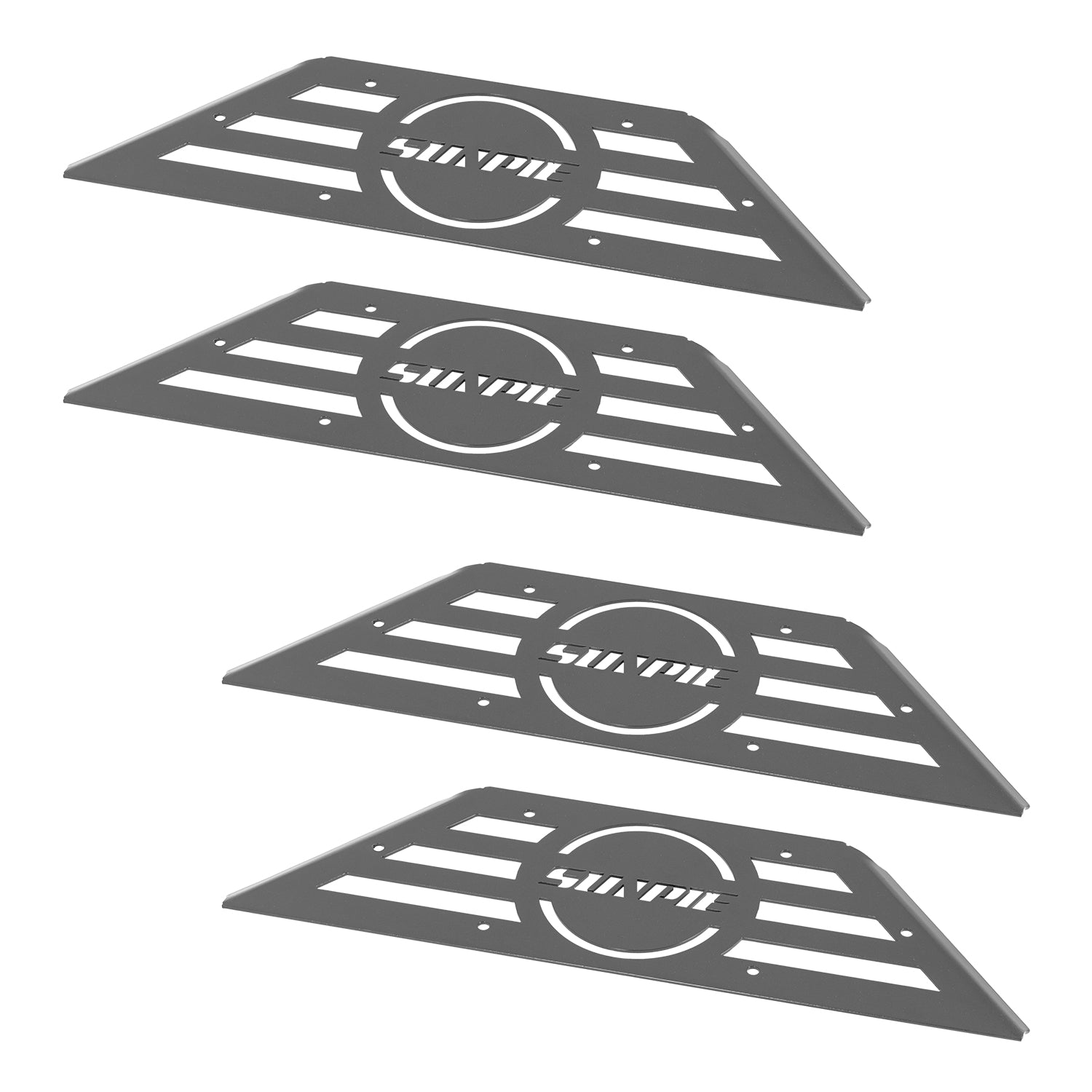 Running Board Color Replacement Trim Panels, 4-Piece Set for 2007–2026 Jeep Wrangler JKU JLU 4xe & Jeep Gladiator JT 4-Door