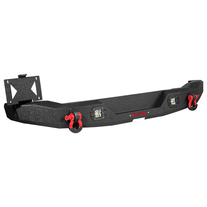 Ford Bronco Heavy Duty Steel Rear Bumper with LED Work Lights, Sensor Holes & D-Rings