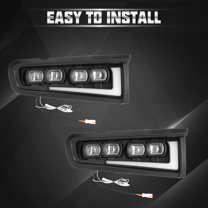LED Fog Light Kits with DRL and Turn Signal for 2021-2025 Ford Bronco