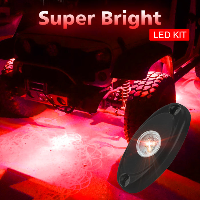 Sunpie 20 Pods Monochromatic LED Rock Lights for Off Road Truck RZR Auto Car Boat ATV SUV ( Six Colors)