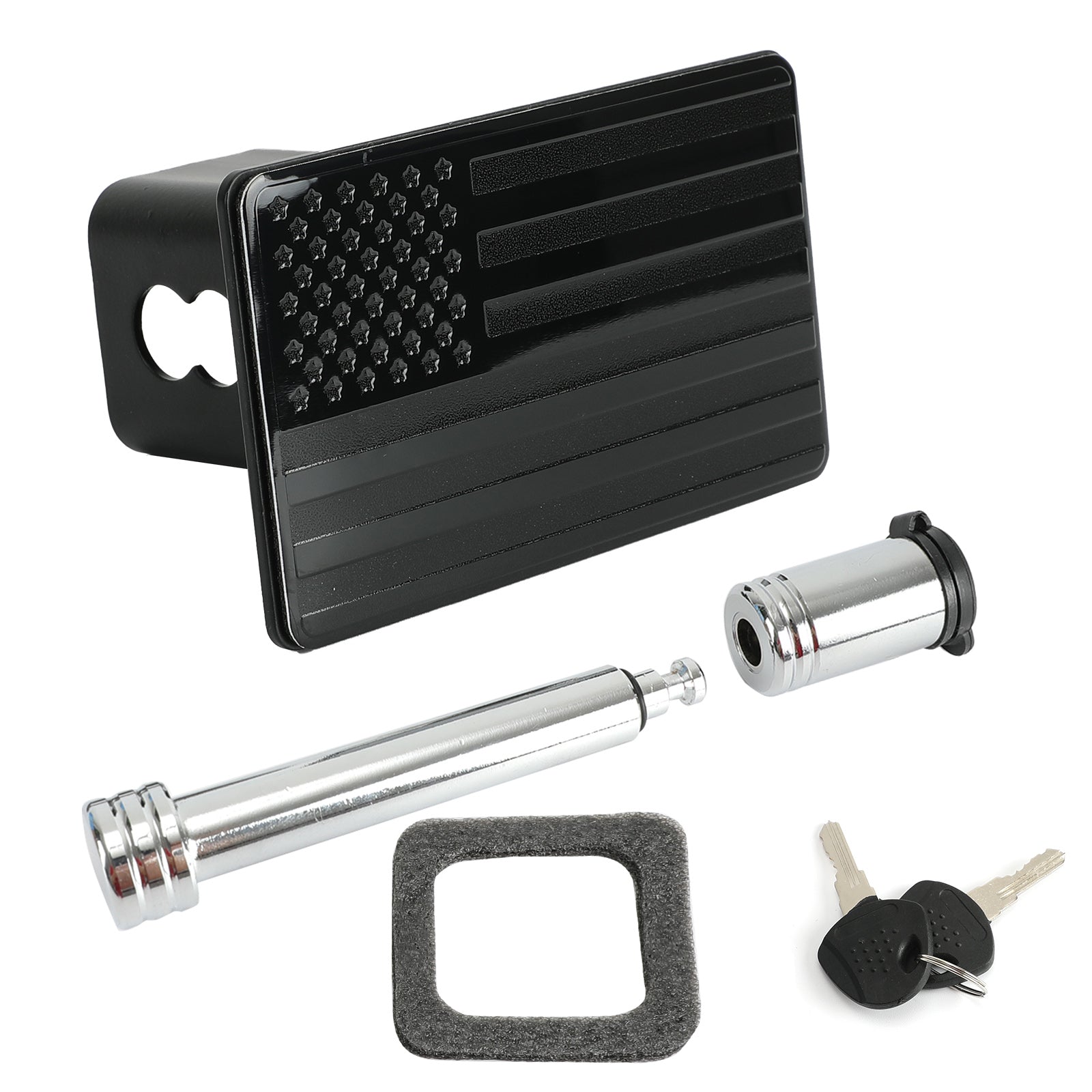 Premium Metal Trailer Hitch Cover for 2" Receivers with Locking Pin - Durable & Stylish