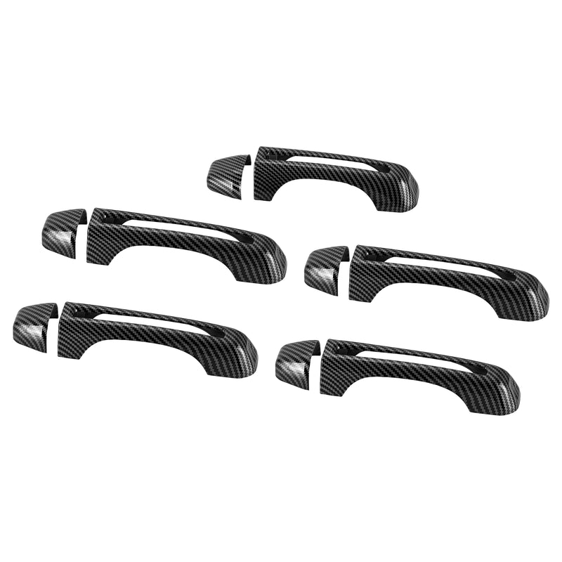 ABS Gloss Black Exterior Door Handle Covers (5-Pack) for Jeep Wrangler JL JLU 4xe & Gladiato JT