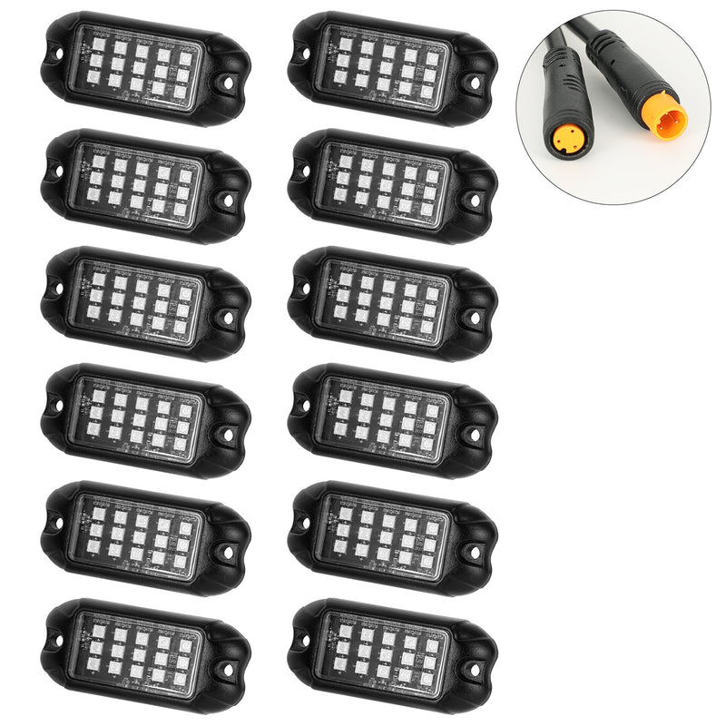 Rotating Series RGB LED Rock Lights Kit for Car | App-Controlled Off-Road Underglow