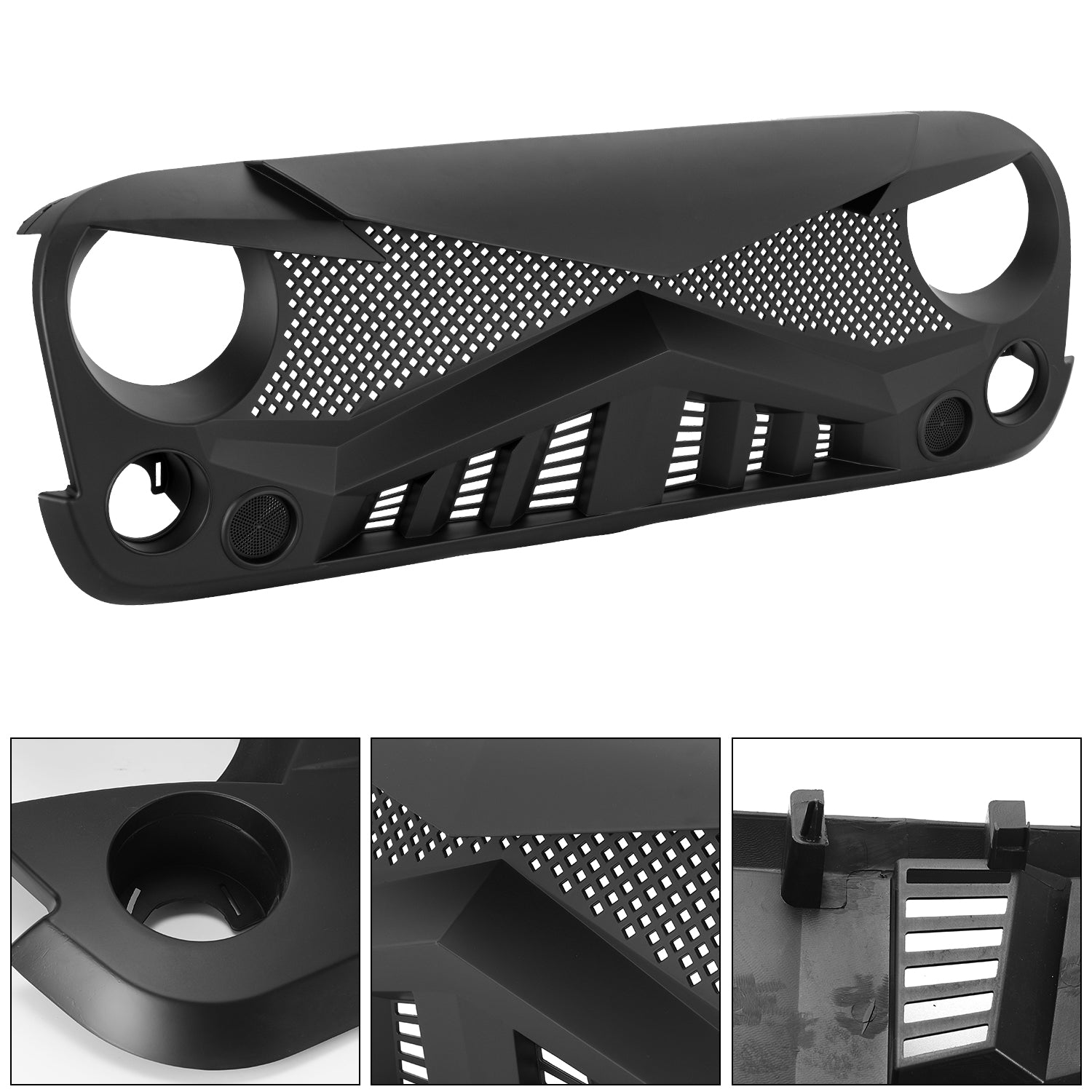 Knight Armor Front Grille for Jeep Wrangler JK (2007–2018)
