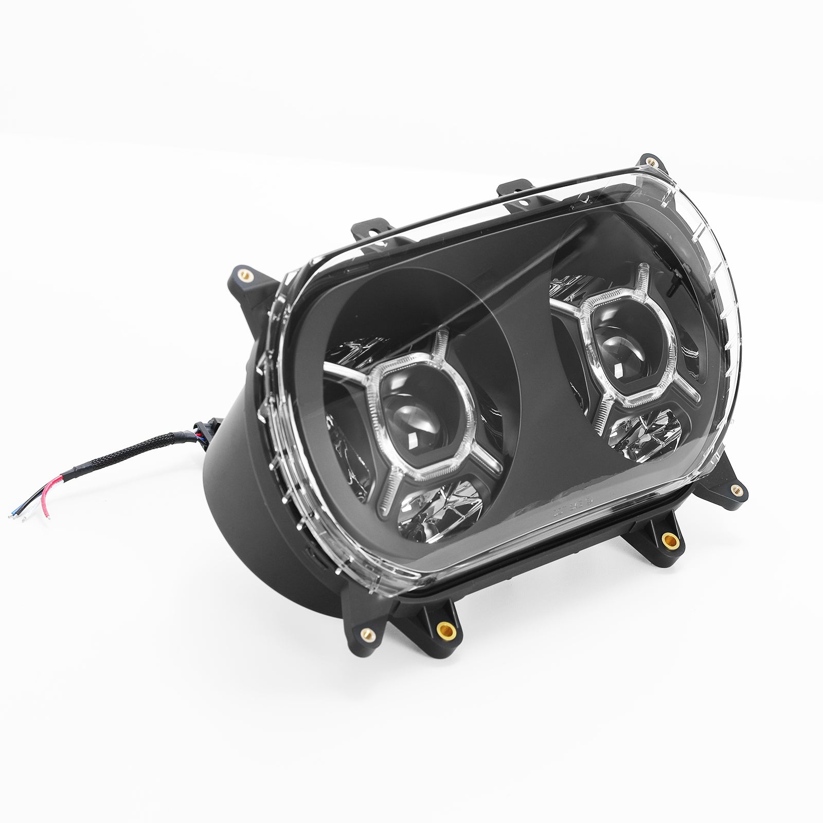 LED Headlight Assembly for Harley Road Glide 2015–2026 | Dual Projector Style Black Lens (Dual 5.75-Inspired Design)