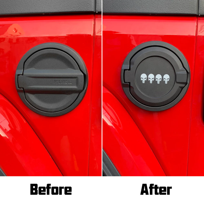Gas Cap Cover & Fuel Doors with Pattern for 2018-2025 Wrangler JL JLU 4xe