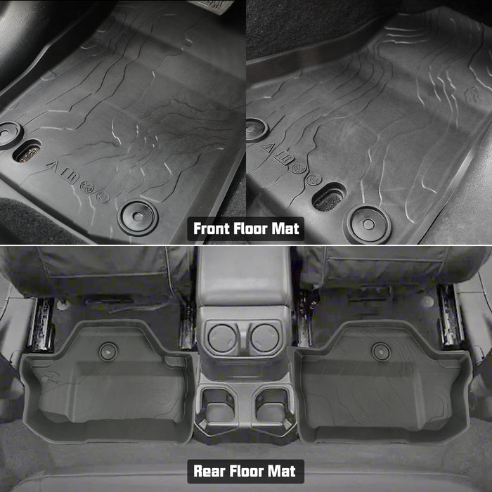 18-25 Jeep Wrangler JL 2-Door All-Weather Front & Rear TPE Floor Mats