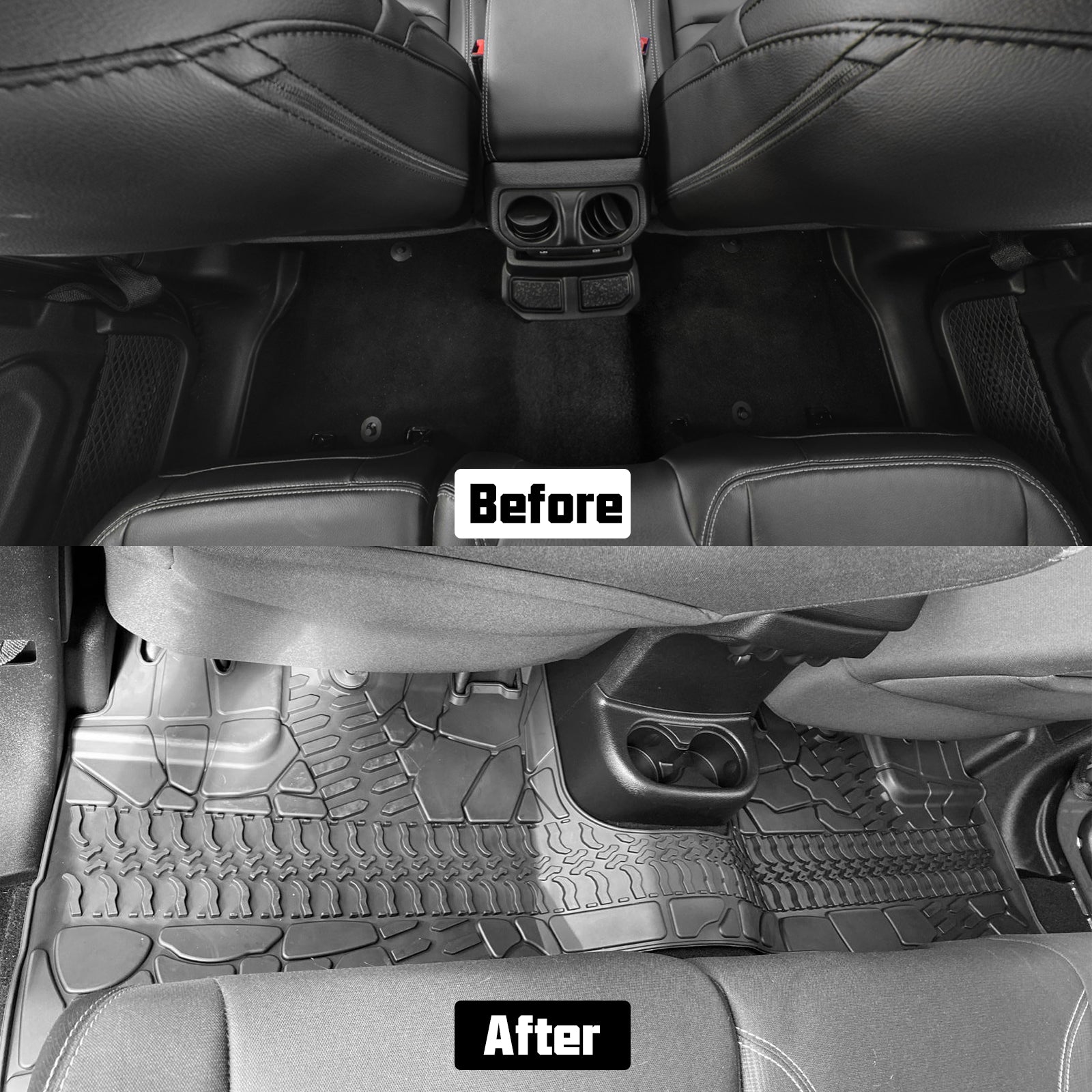 '07-'13 Jeep Wrangler JKU 4-Door Front & Rear Floor Mats