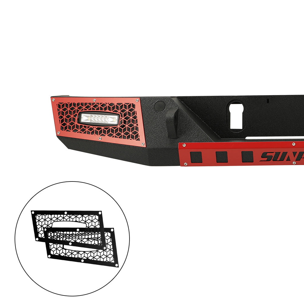2019+ Jeep Gladiator JT Rear Bumper with License Plate Holes, Sensors Holes, D-Ring and License Plate Lights
