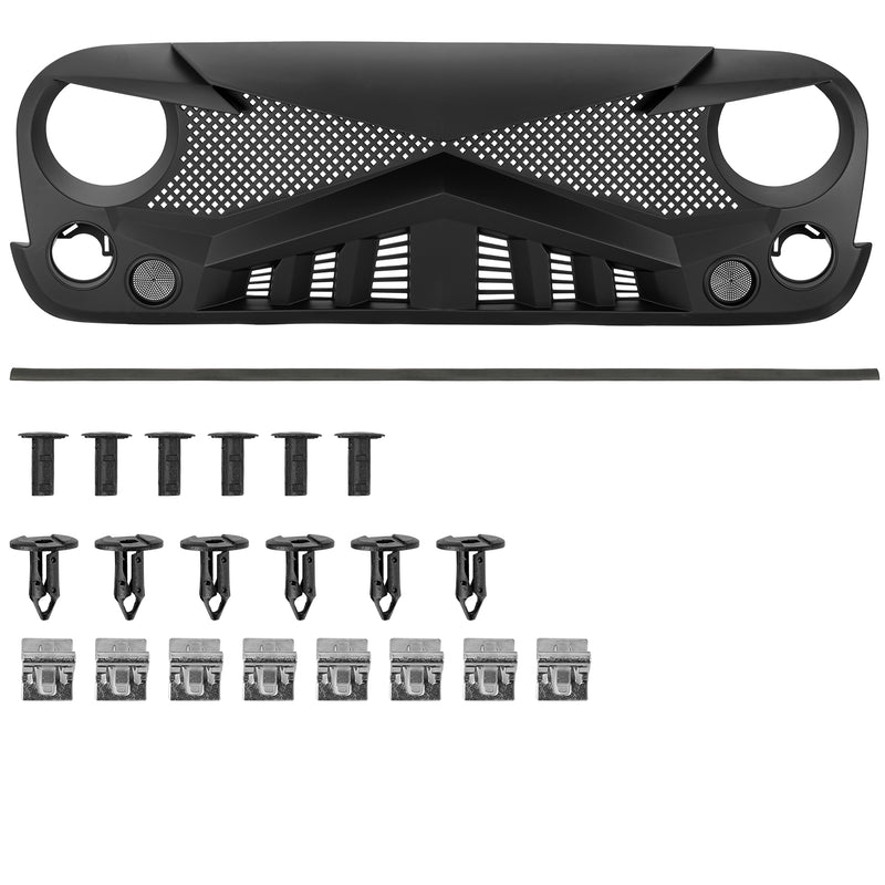 Knight Armor Front Grille for Jeep Wrangler JK (2007–2018)