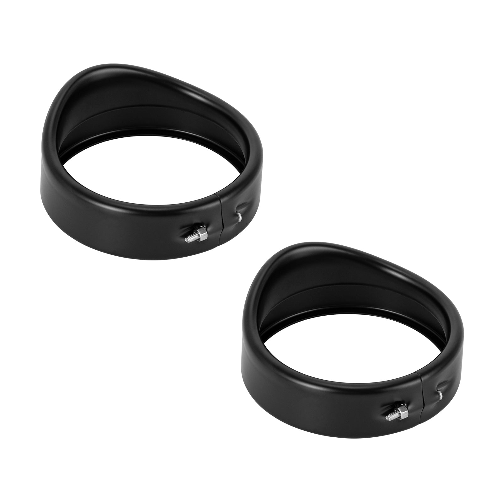 4.5" Auxiliary Passing Light Trim Ring Bezel for Harley-Davidson Touring Models (2PCS) in glossy black finish.