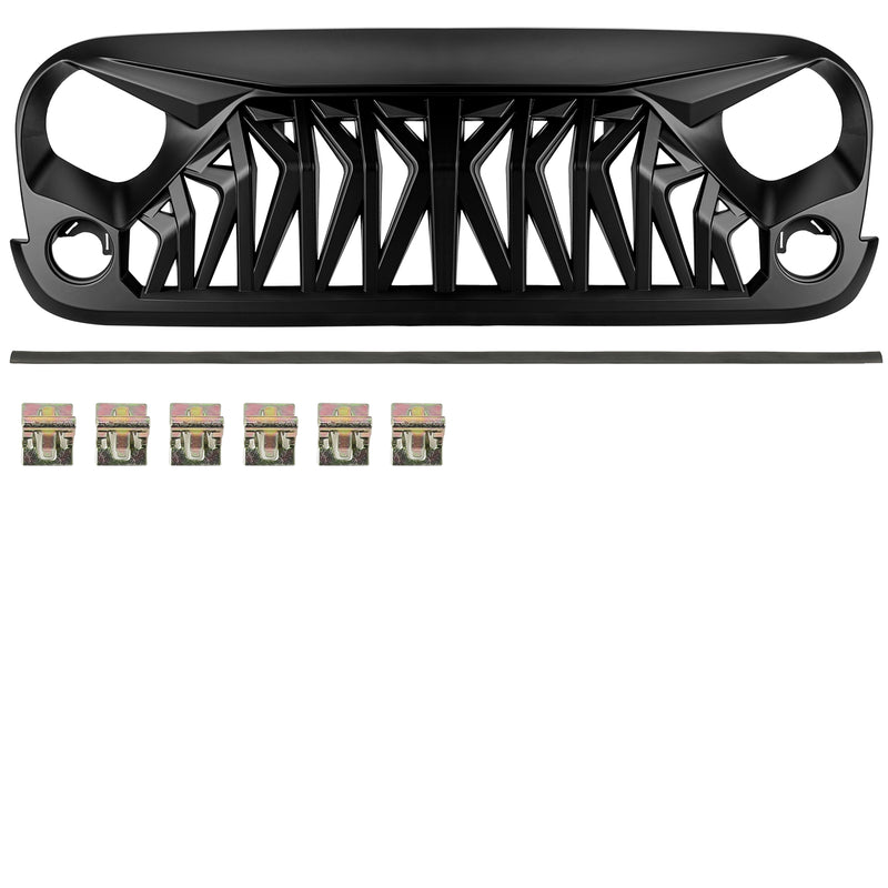 Jeep Wrangler JK/JKU Grilles Black/Red/White ABS Mustang