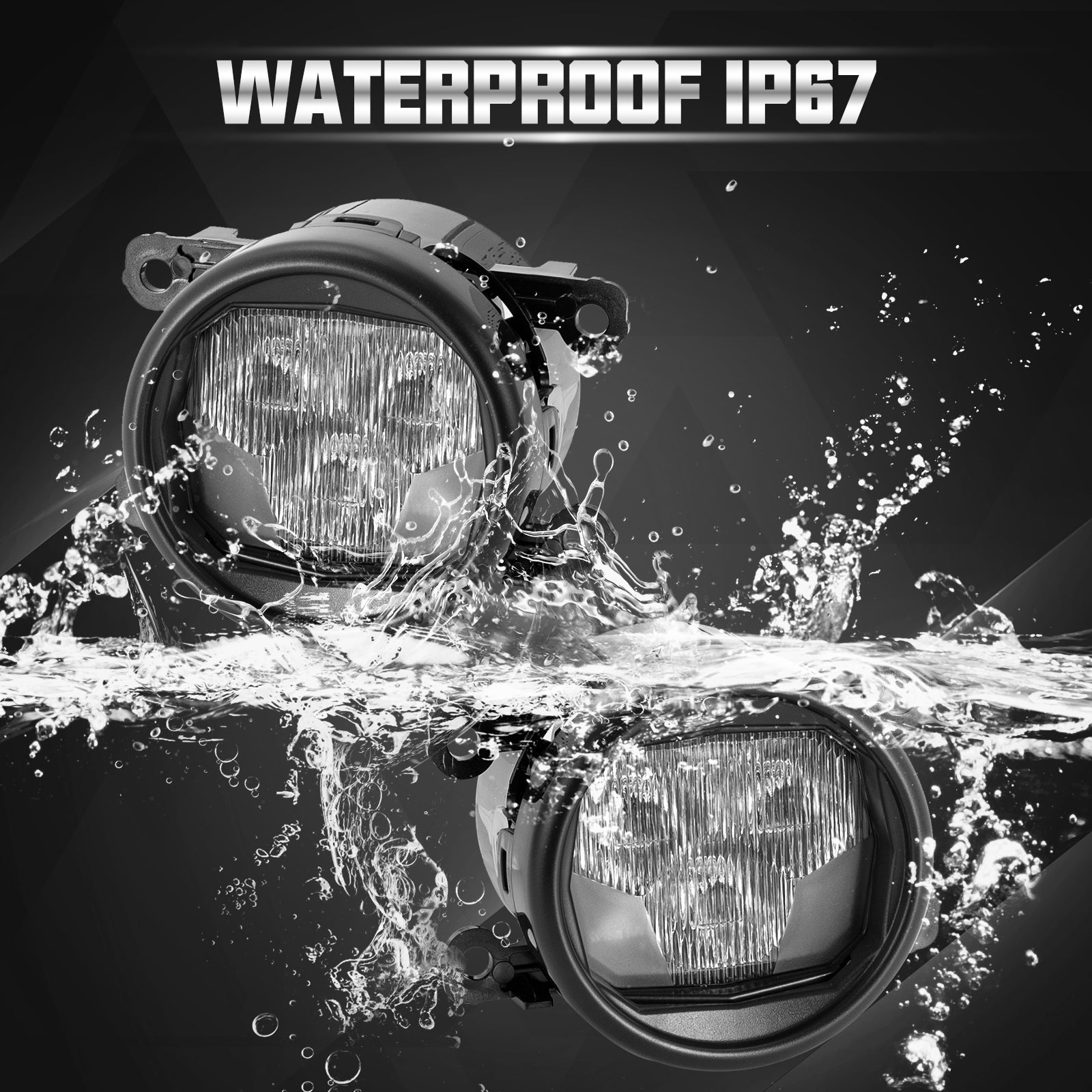 Round LED Fog Lights for 2021-2026 Ford Bronco – OEM Style Front Bumper Fog Lamps (Pair)