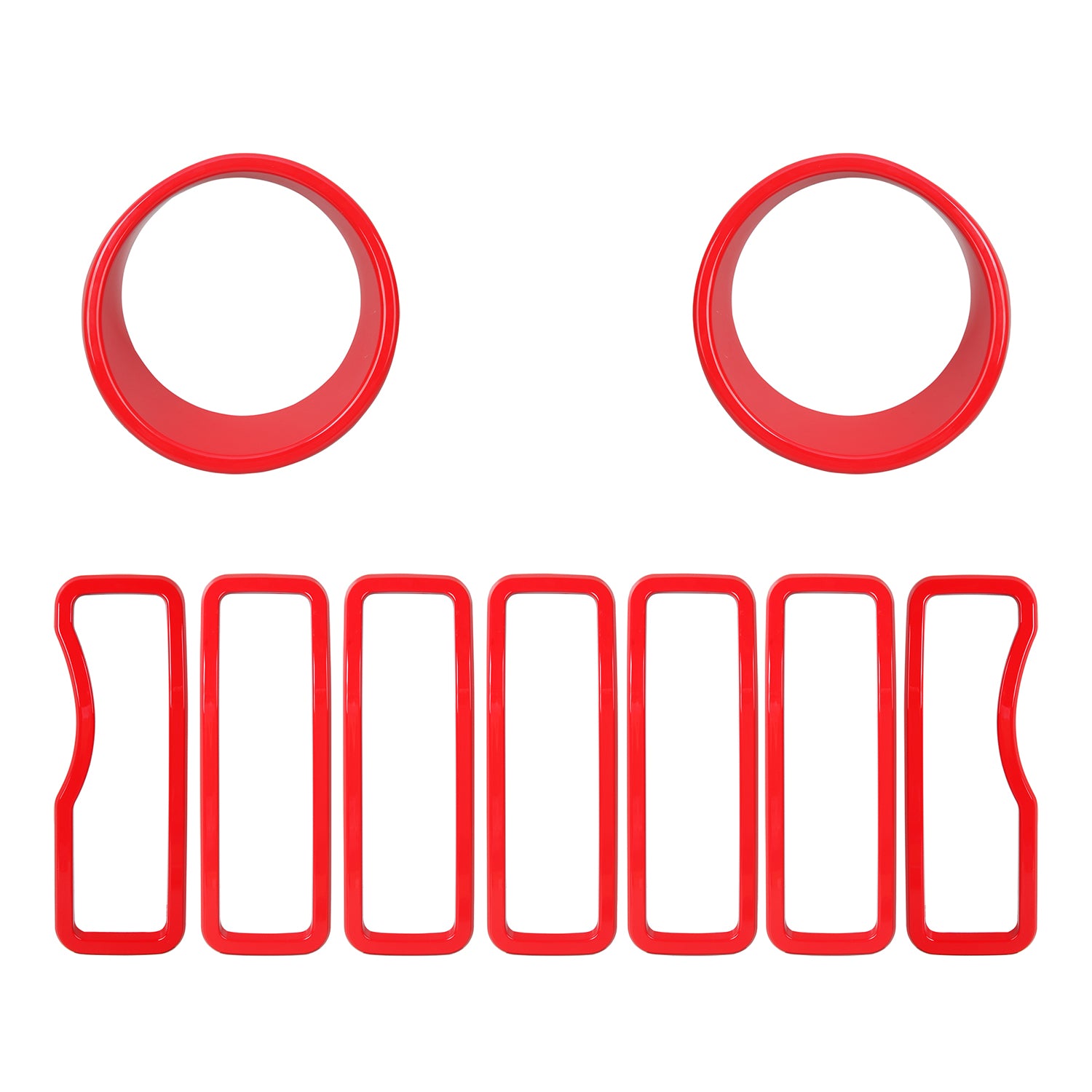 Modular ABS Front Grille Compatible with 2018–2026 Wrangler JL JLU 4xe & Gladiator JT – Available in 8 Color Options (Aftermarket Replacement)
