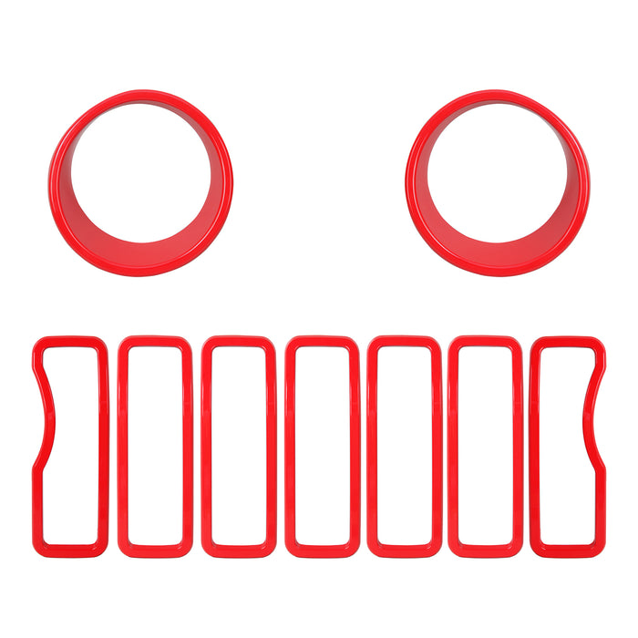 Modular ABS Jeep Front Grille | Fits '18-'25 Jeep Wrangler JL JLU 4xe & Gladiator | Available in 5 Colors