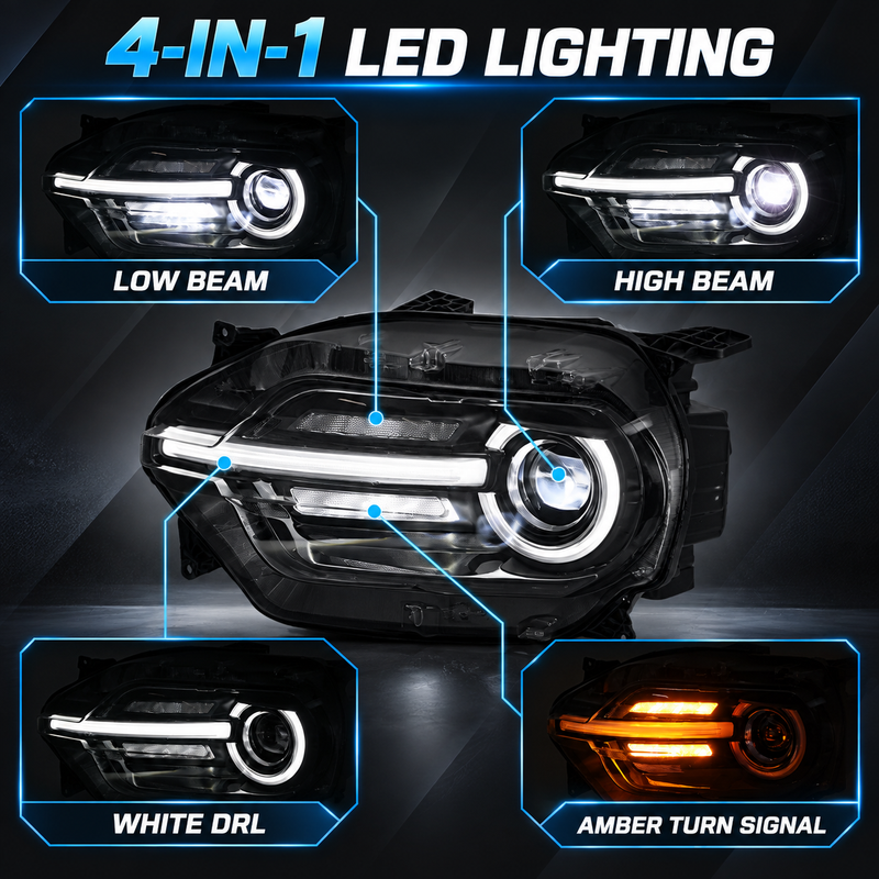LED Headlight Assemblies with DRL & Turn Signals for 2021–Present Ford Bronco Sport (Pair)