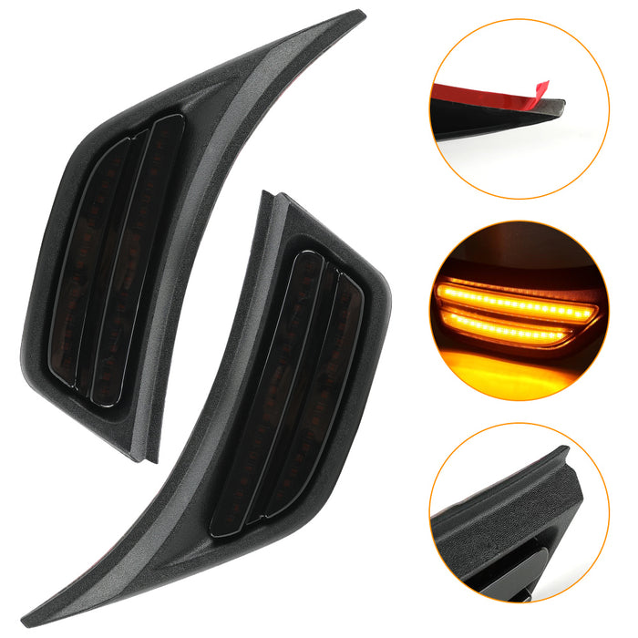 Sunpie LED Fender Side Marker Lights DRL Dynamic Turn Signal Compatible with 2018-2025 Jeep Wrangler 4xe JL JLU Jeep Gladiator JT