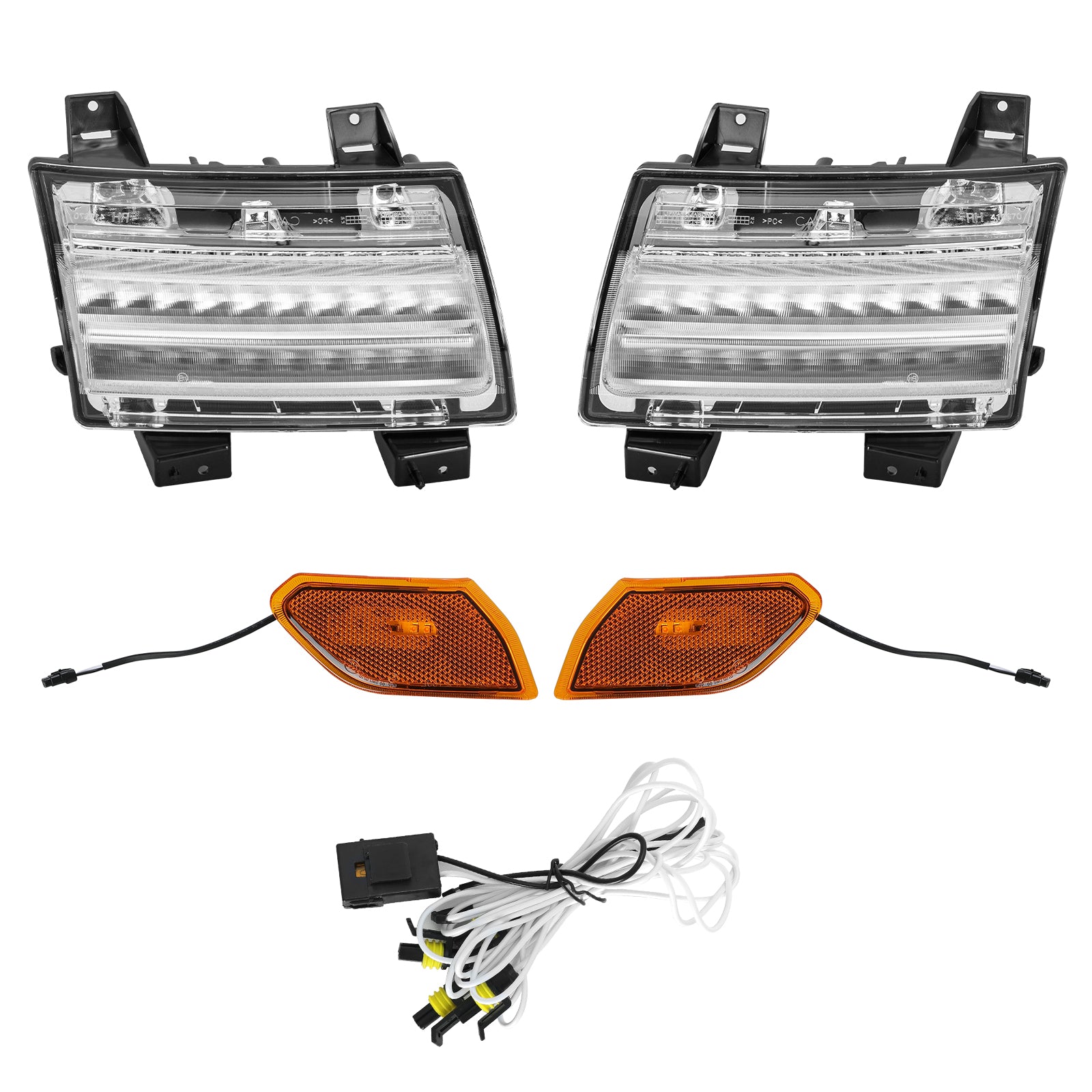 LED Fender & Side Marker Lights with Dynamic Welcome Sequence, Integrated DRL & Turn Signals for '18-'26 Jeep Wrangler JL 4xe Gladiator (Not suitable for sports)