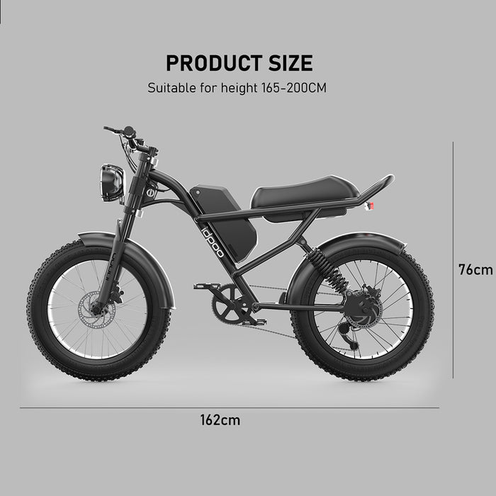 Sunpie 20 inch 48V 15.6A 500W Fat Tire Electric Bikes for Adults