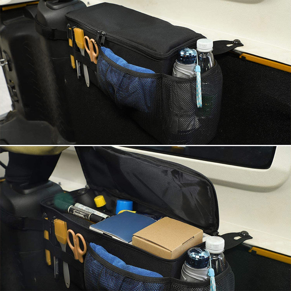 SUNPIE Tailgate Door Storage Organizer Bags for 2007-2018 Jeep Wrangler JKU 4-Door (Set of 2)