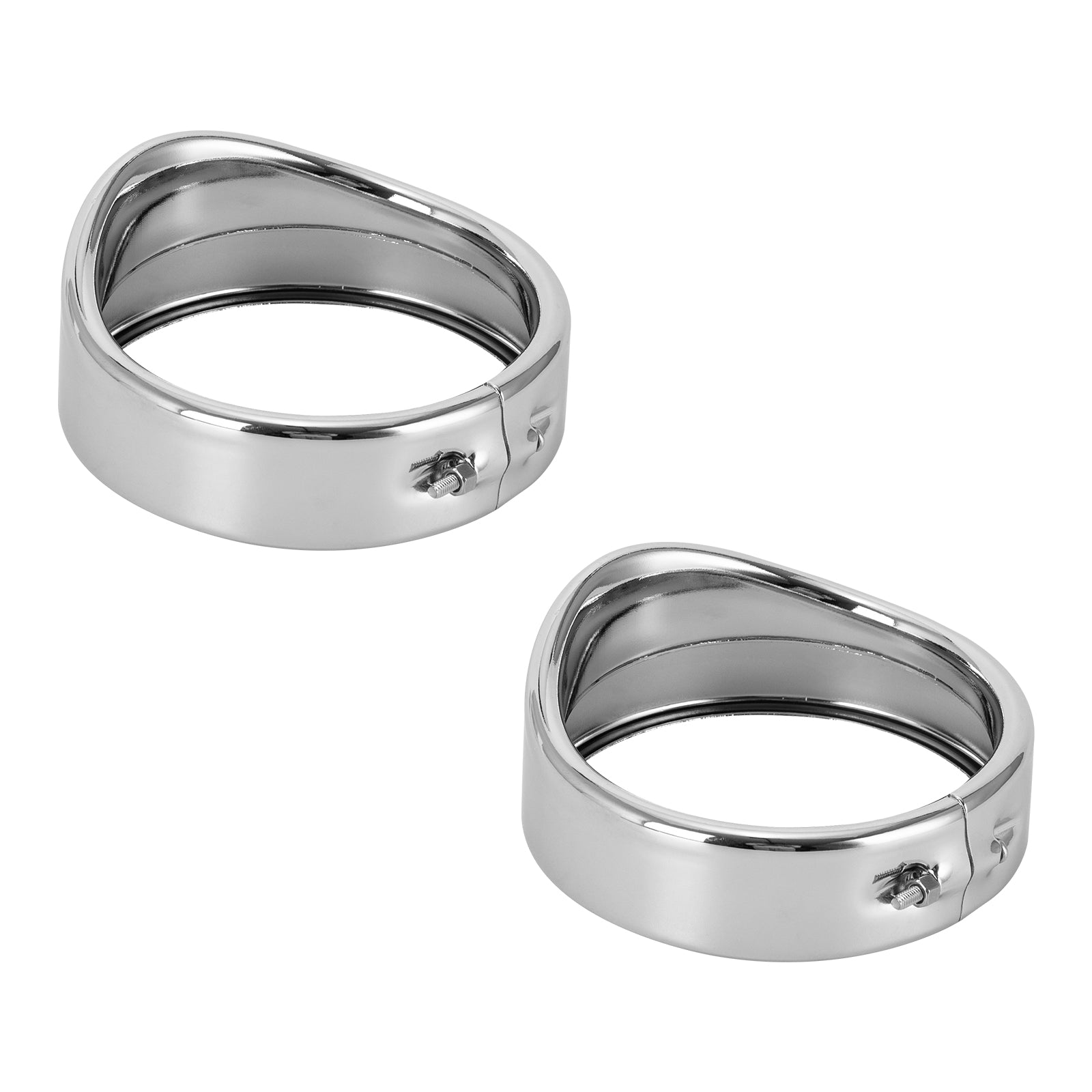 4.5" Auxiliary Passing Light Trim Ring Bezel for Harley-Davidson Touring Models (2PCS) in chrome finish