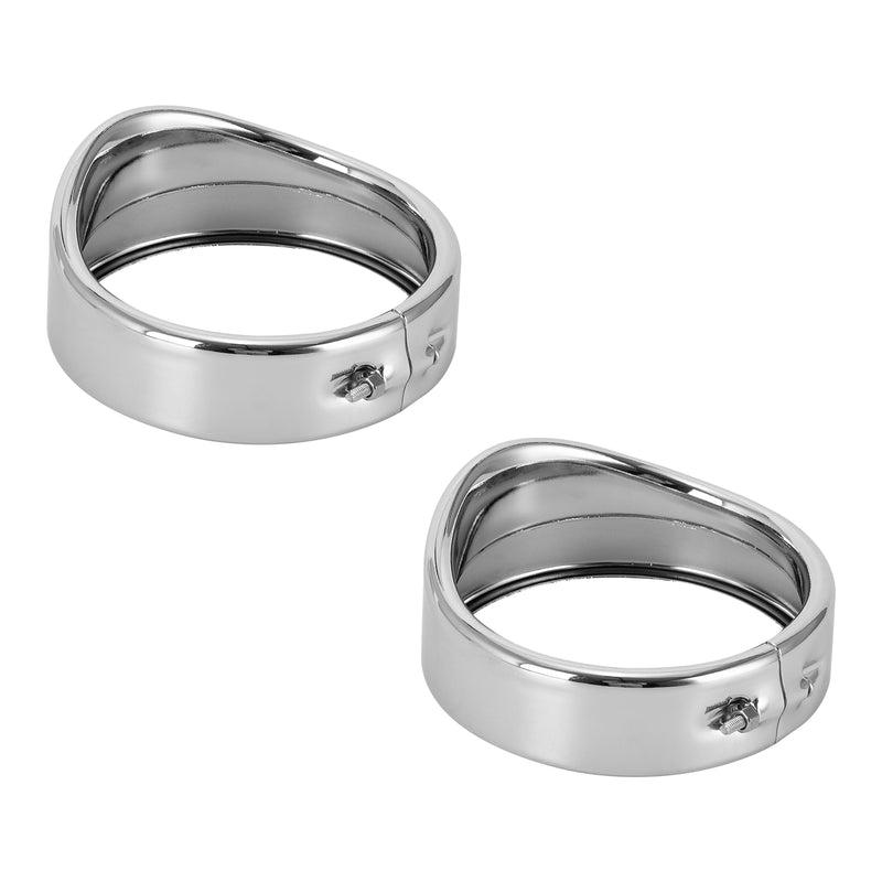 4.5" Auxiliary Passing Light Trim Ring Bezel for Harley-Davidson Touring Models (2PCS)