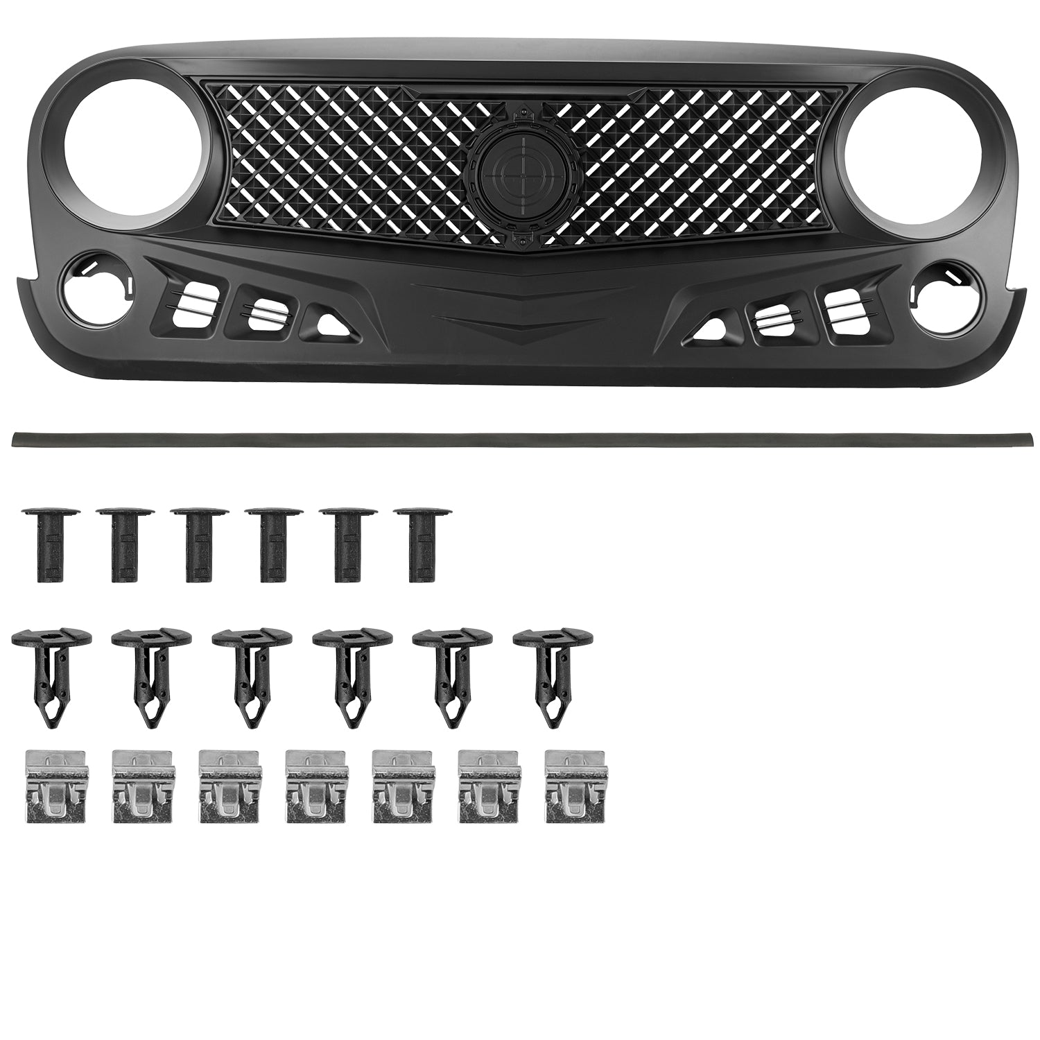 Aggressive Siege Style Grille for Jeep Wrangler JK JKU 2-4 Door (07–18)
