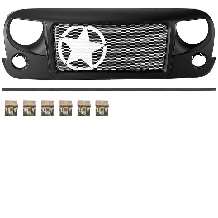 Sunpie Jeep Wrangler JK/JKU Black ABS Avenger Grille