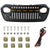 Jeep Grille (Angry Birds) with White/Amber LED Lights ABS Matte Black for 2018-2024 Jeep Wrangler & Jeep Gladiator JT