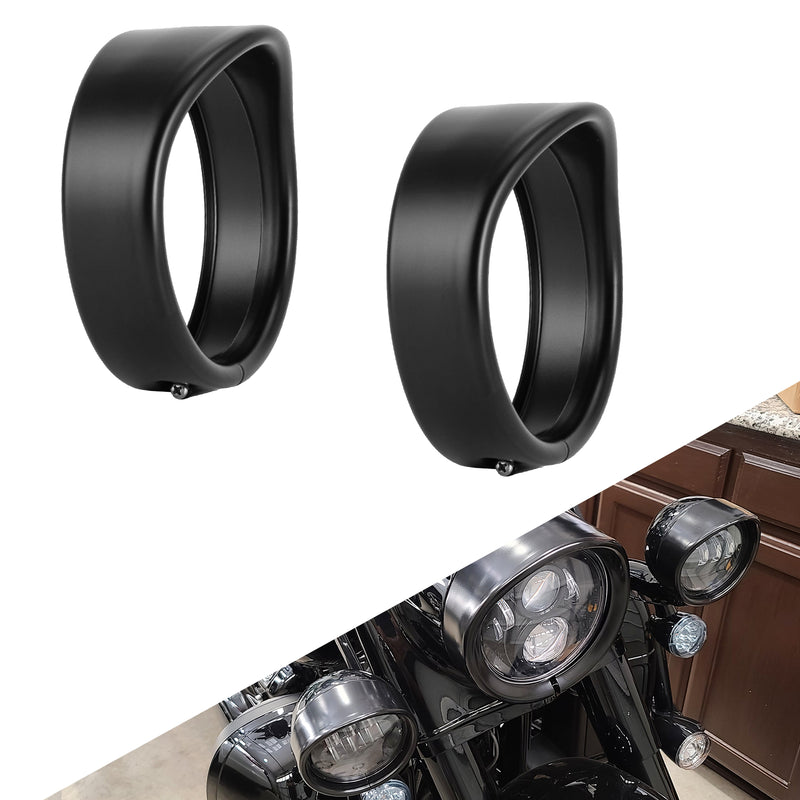 4.5" Auxiliary Passing Light Trim Ring Bezel for Harley-Davidson Touring Models (2PCS)