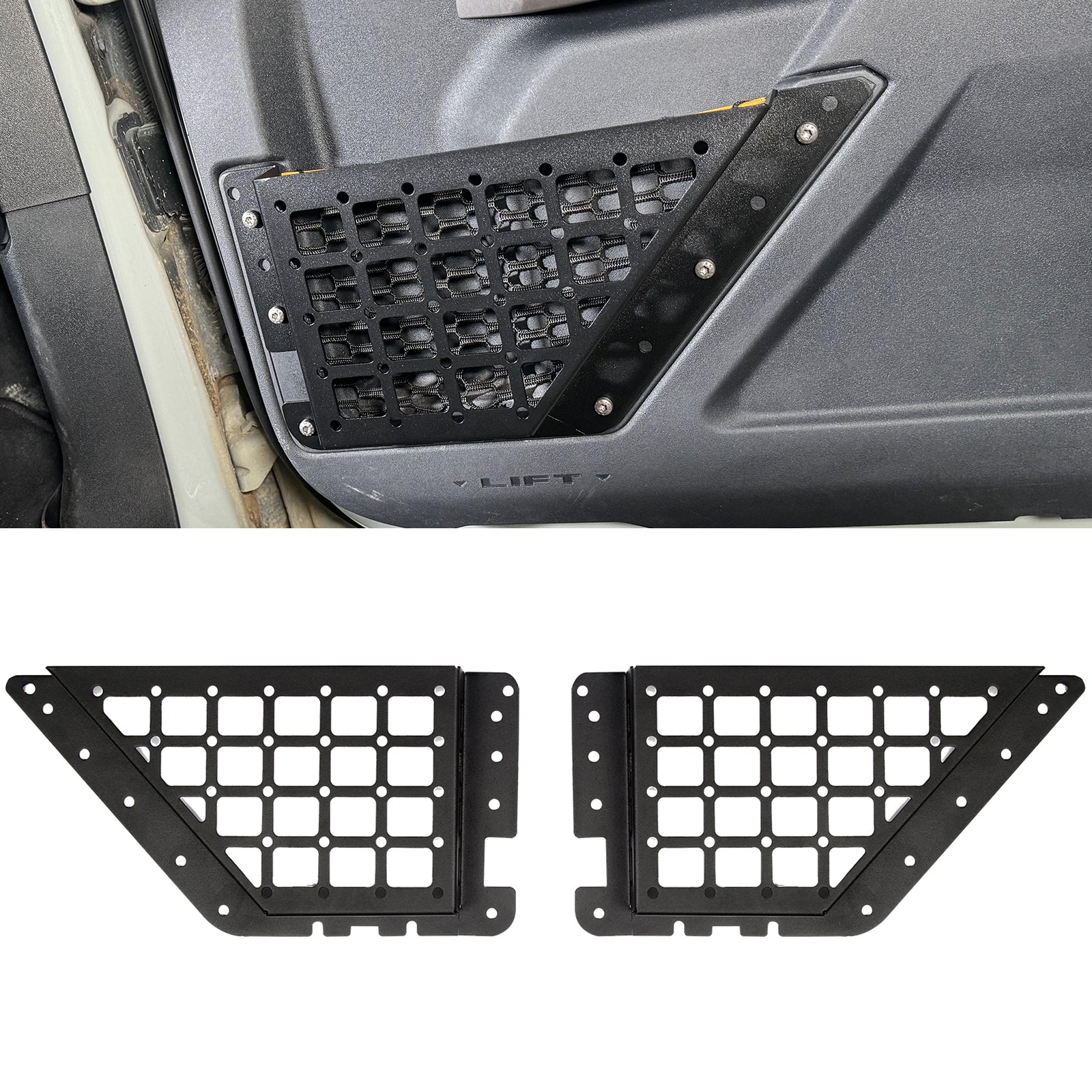 Front Door ABS TPE and Carbon Steel Storage Box Expansion for 2021+ Ford Bronco 2-4 Door
