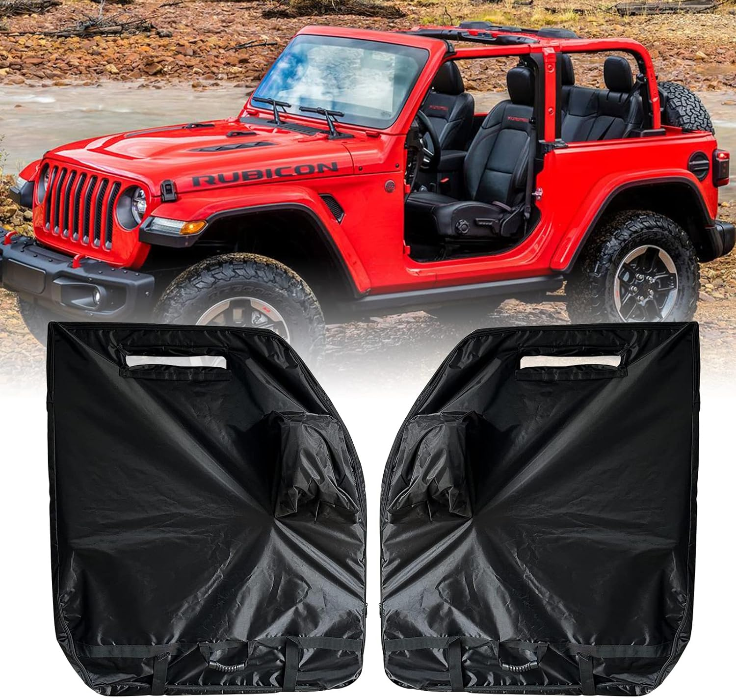 Jeep Hard Door Storage Bag 2PCS/4PCS for 1976-2026 Jeep Wrangler JK JL JKU JLU YJ TJ Jeep Gladiator JT