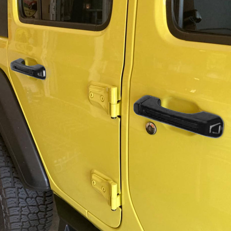 ABS Gloss Black Exterior Door Handle Covers (5-Pack) for Jeep Wrangler JL JLU 4xe & Gladiato JT