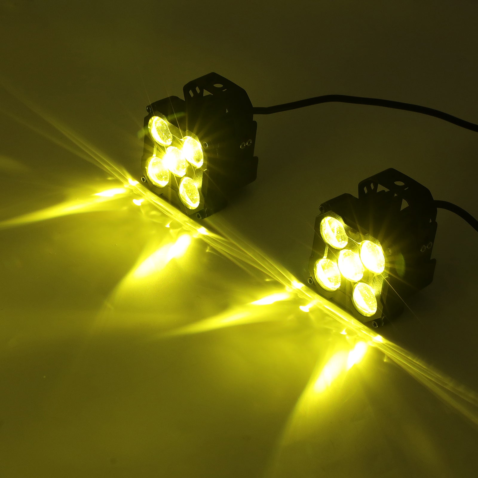 3.5" 170W LED Pod Lights, Dual Color White & Amber Off-Road Work Lights for Trucks and SUVs