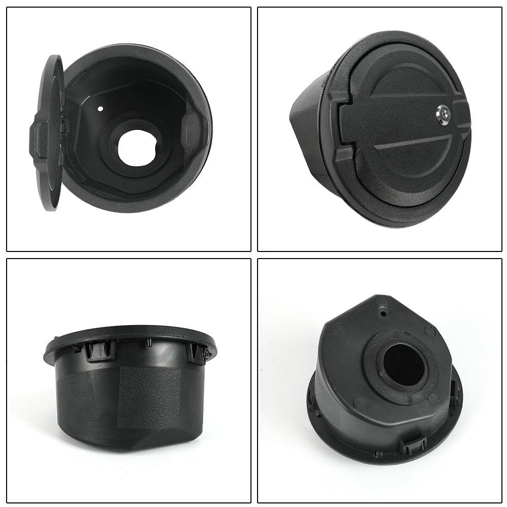 Locking Aluminum Fuel Filler Door Cover with key Accessories Compatible with 2018-2026 Jeep Wrangler 4xe JL JLU