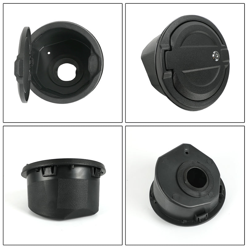 Locking Aluminum Fuel Filler Door Cover with key Accessories Compatible with 2018-2025 Jeep Wrangler 4xe JL JLU