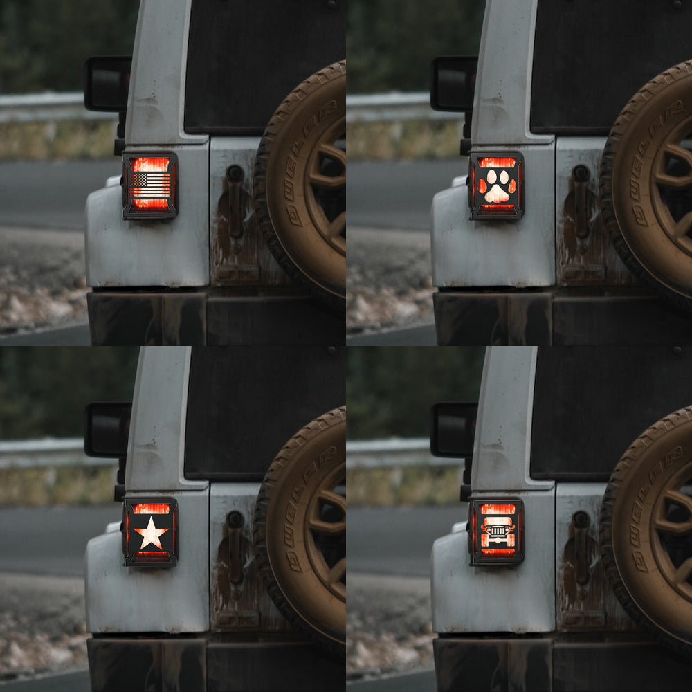 Tail Light Cover Guards for 2018-2026 Jeep Wrangler JL JLU (Four Pairs)