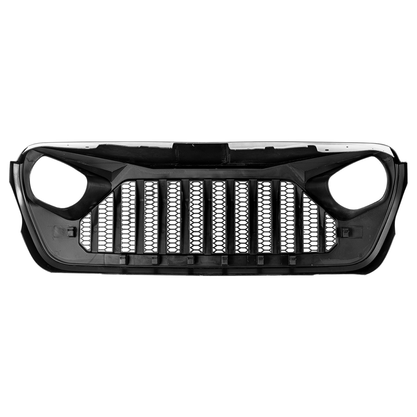 Jeep Grille Black Matte Black Paintable for 2018-2026 Jeep Wrangler JL/JLU 4XE & 2019-2026 Jeep Gladiator JT